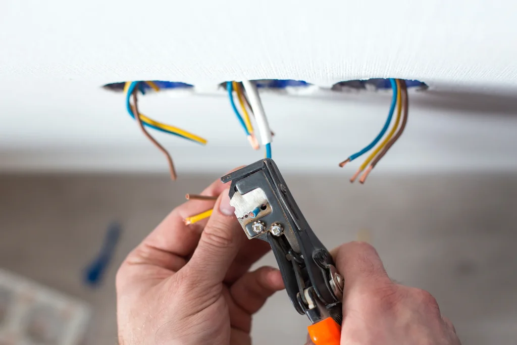 Residential wire stripping electrical repair